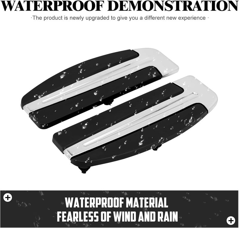 CARGLETRUE Motorcycle Driver Rider Floorboard Front Foot Pegs Fit For Harley Touring Road King Electra Street Road Glide 1986-2025 Trike 2008-2025 Softail FL 1986-2017 FLD 2012-2016 Chrome - Image 5